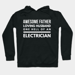 FATHER HUSBAND ELECTRICIAN - electrician sayings quotes jobs Hoodie